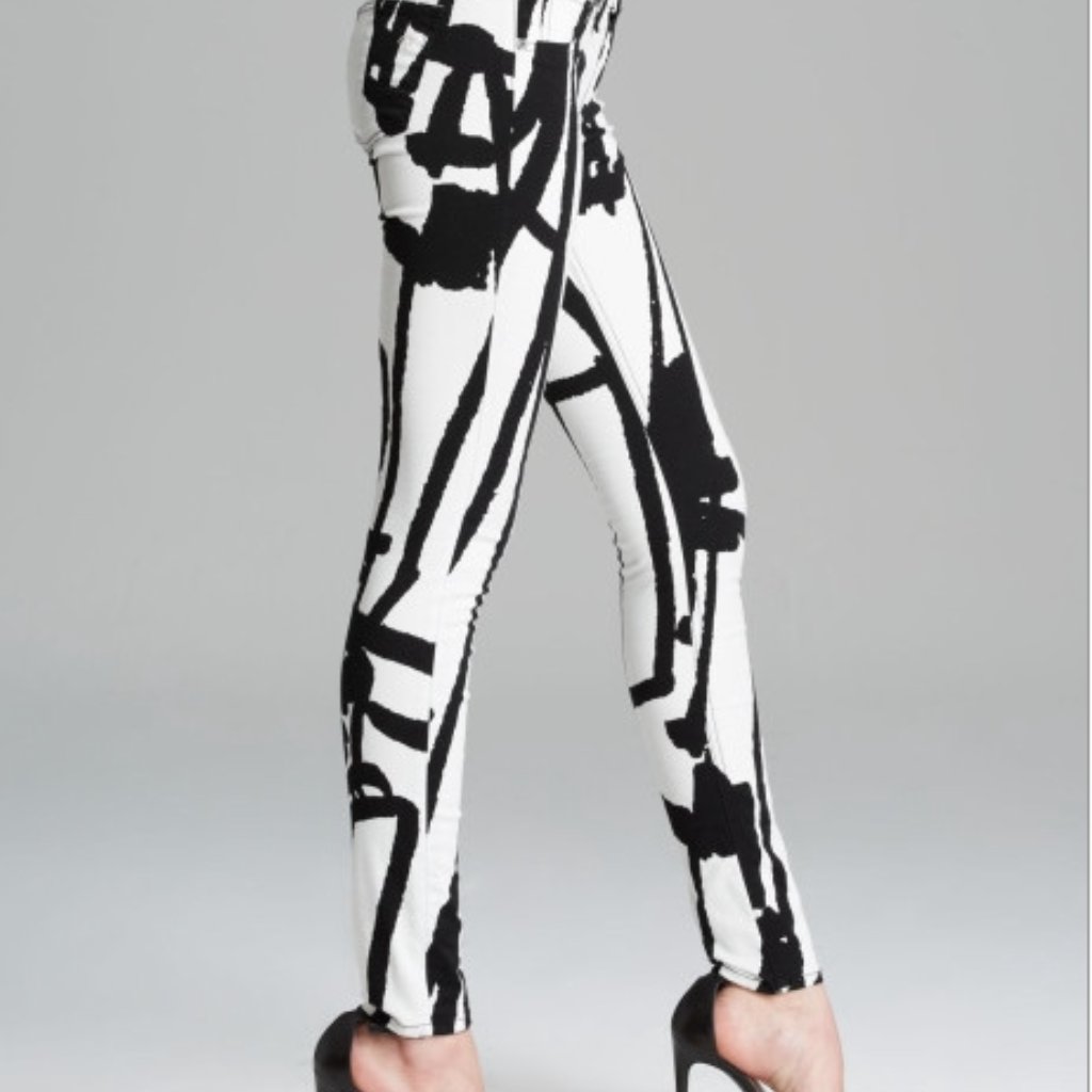 Rag & Bone 26 "Legging" White/Black Legging Jeans
